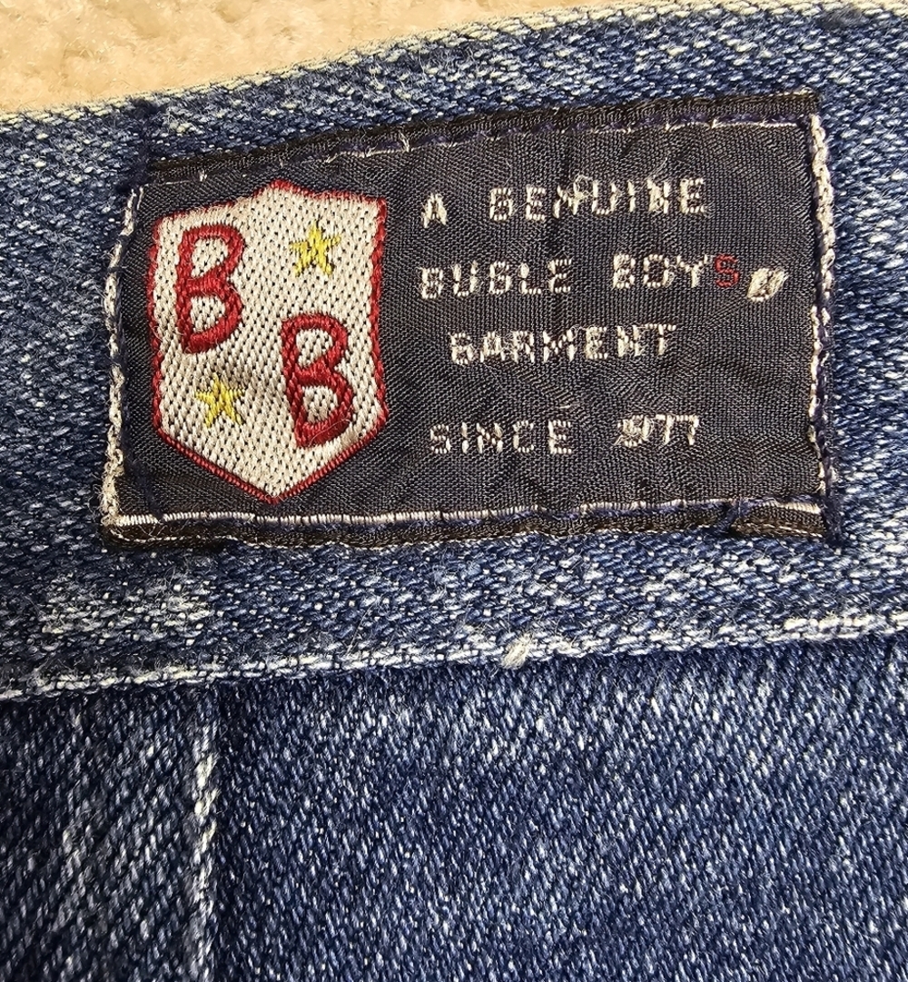 Vintage Bugle Boys Medium Wash Barrel Leg  Flap Pocket Mens‎ Jeans Size 30L - Picture 8 of 10